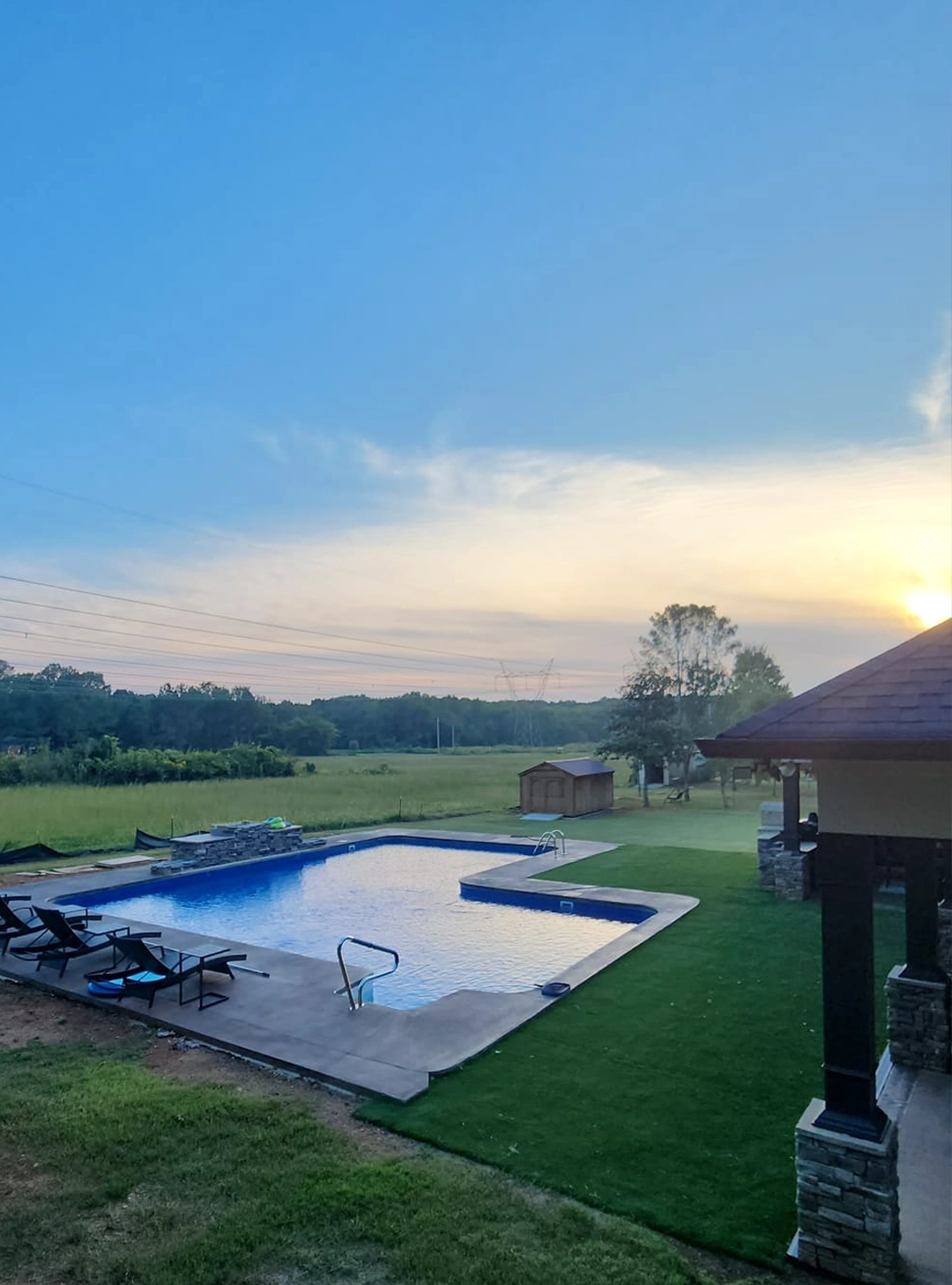 girl playing in pool